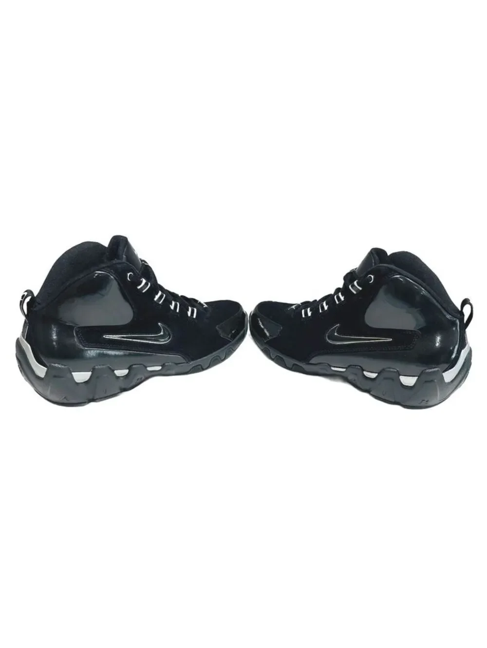 Nike Air Flight Hops Black Patent Suede Sneakers 309266-001 Men's Size 8.5
